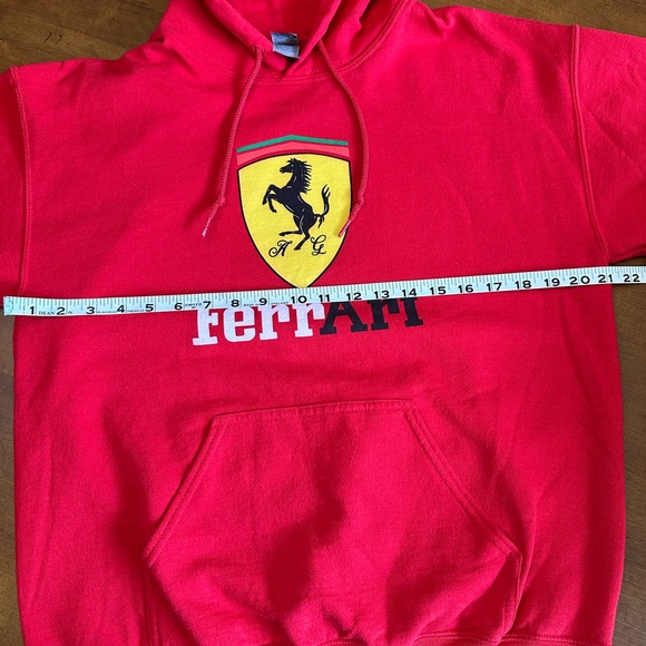 Ferrari - Red Hoodie Sweatshirt - size M - Picture 7 of 9
